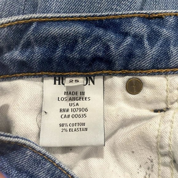 Hudson Bacara Straight Leg Cropped Cuffed Jeans Size‎ 25 - Picture 8 of 11